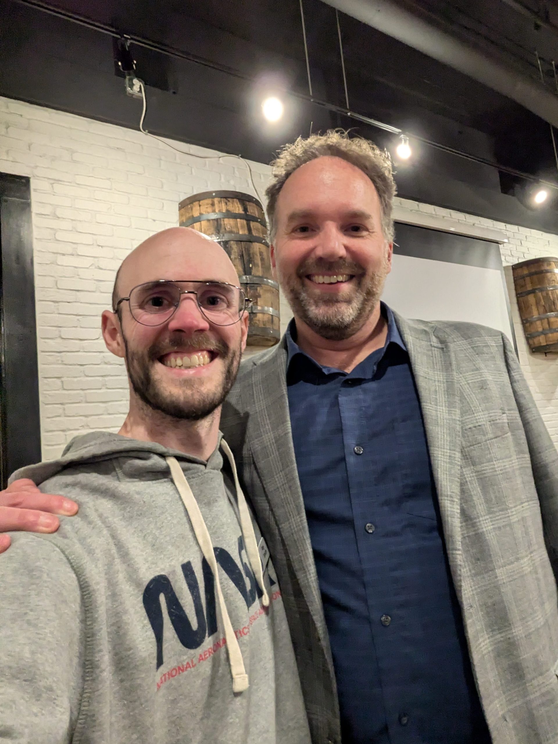Ray Smith and Eric Gisler right after Eric's historic win in Georgia House District 121